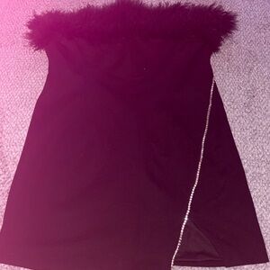 Forever 21 Black Strapless Dress with Silver Accent